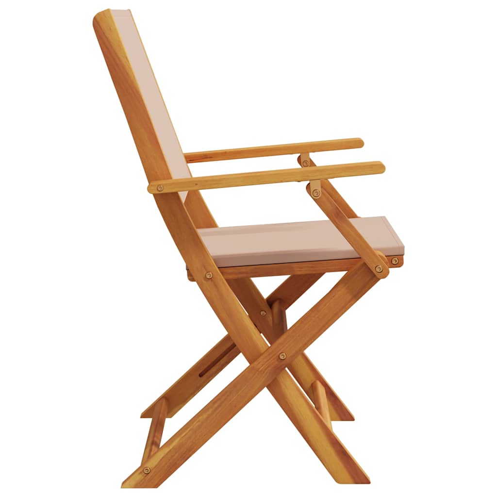 Garden Chairs 2 Pcs Solid Wood Acacia And Fabric