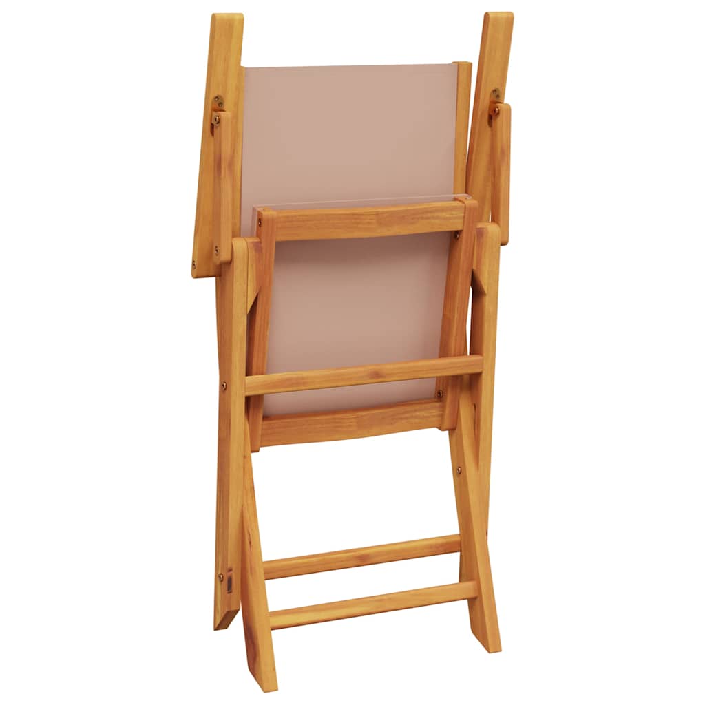 Garden Chairs 2 Pcs Solid Wood Acacia And Fabric