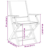 Garden Chairs 2 Pcs Solid Wood Acacia And Fabric