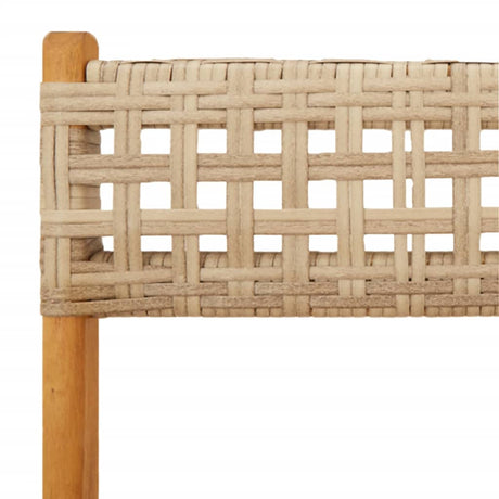 Bistro Chairs 2 Pcs Solid Wood Acacia And Poly Rattan