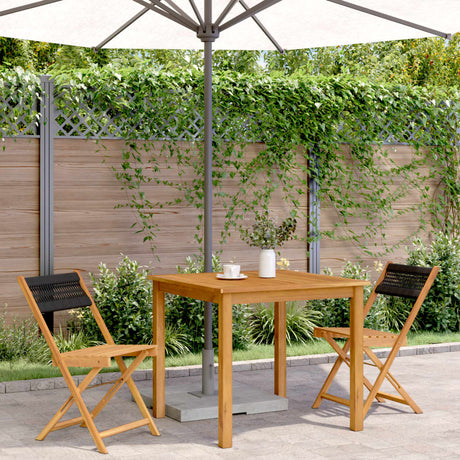 Bistro Chairs 2 Pcs Solid Wood Acacia And Rope
