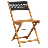 Bistro Chairs 2 Pcs Solid Wood Acacia And Rope