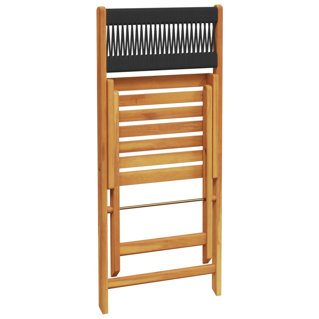 Bistro Chairs 2 Pcs Solid Wood Acacia And Rope
