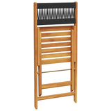 Bistro Chairs 2 Pcs Solid Wood Acacia And Rope