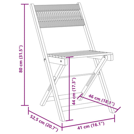 Bistro Chairs 2 Pcs Solid Wood Acacia And Rope