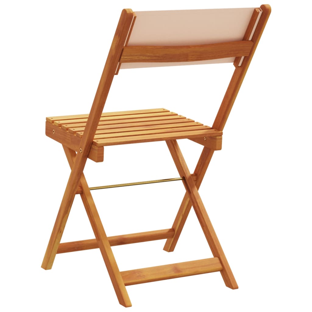 Bistro Chairs 2 Pcs Solid Wood Acacia And Fabric