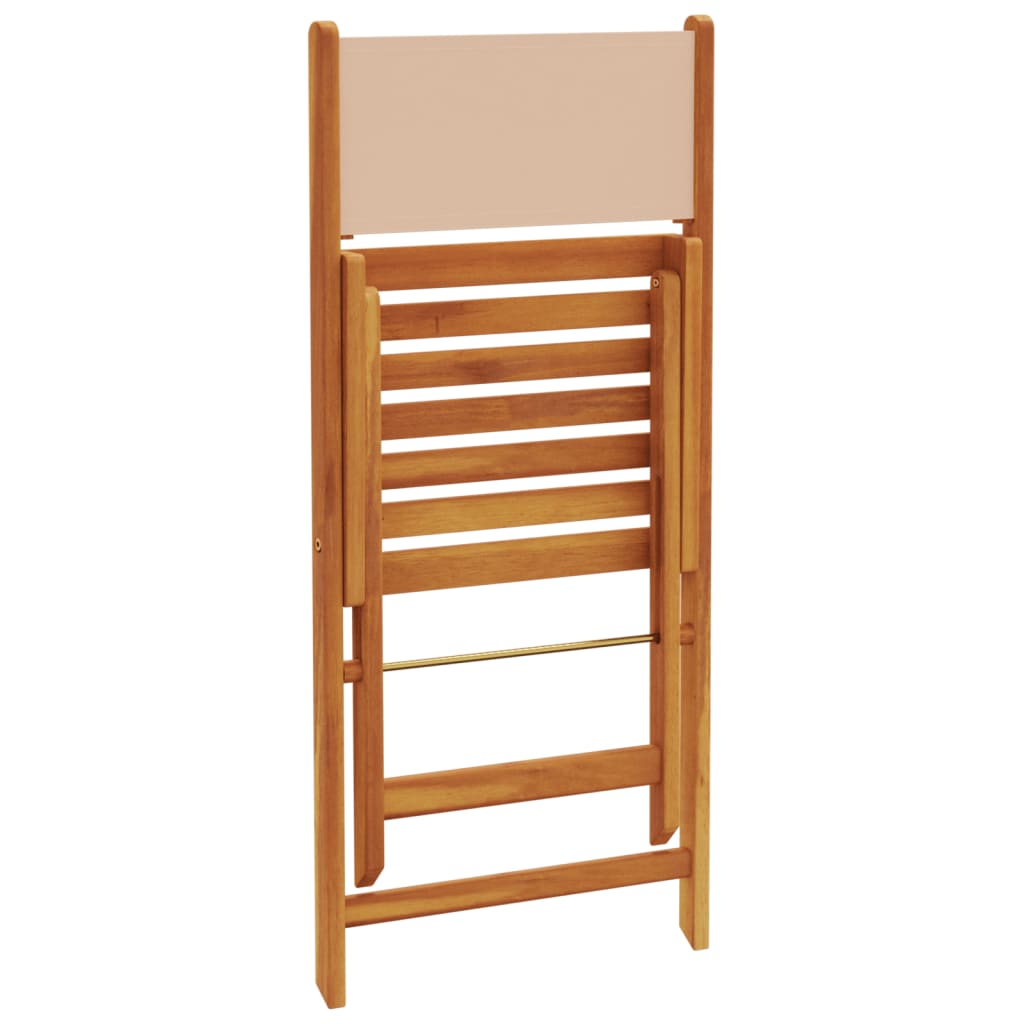Bistro Chairs 2 Pcs Solid Wood Acacia And Fabric