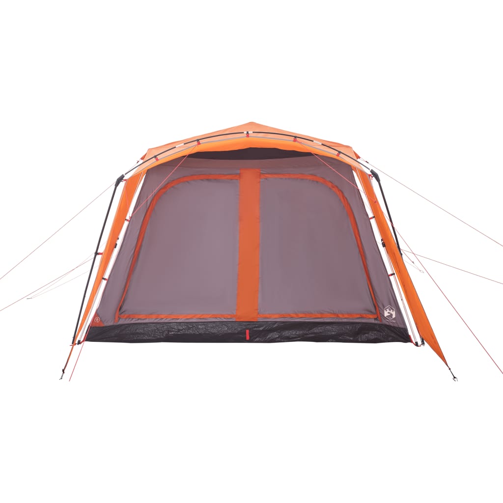 Family Tent with Porch 9-Person Grey and Orange Quick Release