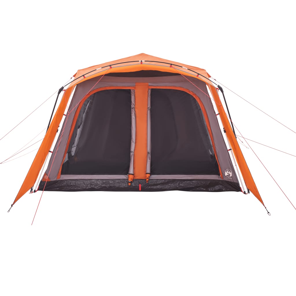 Family Tent with Porch 9-Person Grey and Orange Quick Release