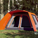 Family Tent with Porch 9-Person Grey and Orange Quick Release