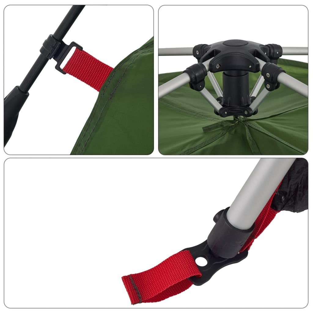 Family Tent Dome 6-Person Green Quick Release