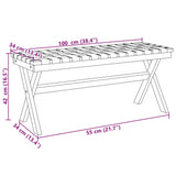 Garden Bench Solid Wood Acacia And Fabric