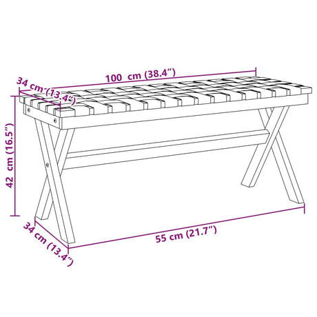 Garden Bench Solid Wood Acacia And Fabric