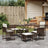 7 Piece Garden Dining Set With Cushions Beige Poly Rattan
