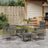 7 Piece Garden Dining Set With Cushions Beige Poly Rattan