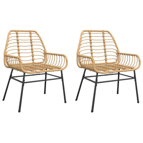 Garden Chairs 2 Pcs Poly Rattan