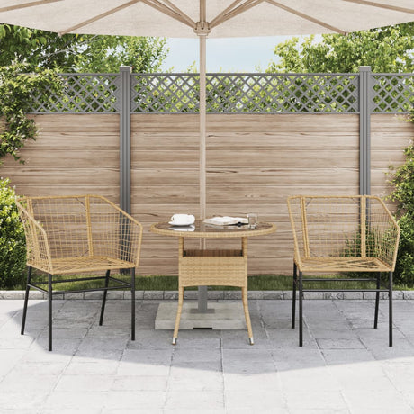 Garden Chairs 2 Pcs Poly Rattan