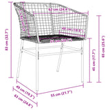 Garden Chairs 2 Pcs Poly Rattan