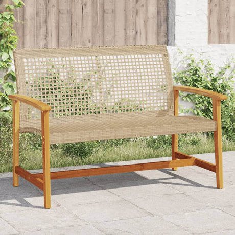 Garden S 2 Pcs Poly Rattan And Acacia Wood