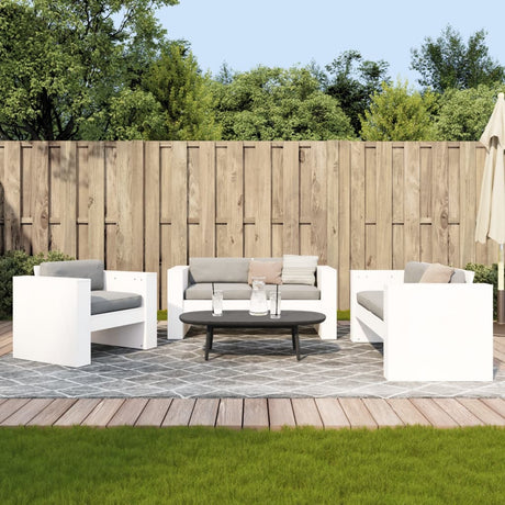 2 Piece Garden Lounge Set Solid Wood Pine