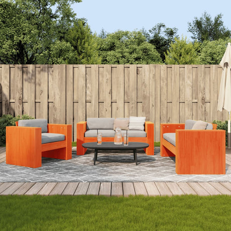 2 Piece Garden Lounge Set Solid Wood Pine