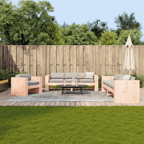 2 Piece Garden Lounge Set Solid Wood Pine