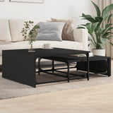Nesting Coffee Tables 2 Pcs Engineered Wood And Metal