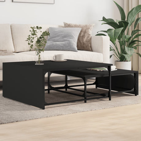 Nesting Coffee Tables 2 Pcs Engineered Wood And Metal