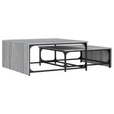 Nesting Coffee Tables 2 Pcs Engineered Wood And Metal