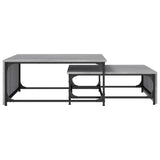 Nesting Coffee Tables 2 Pcs Engineered Wood And Metal