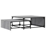 Nesting Coffee Tables 2 Pcs Engineered Wood And Metal