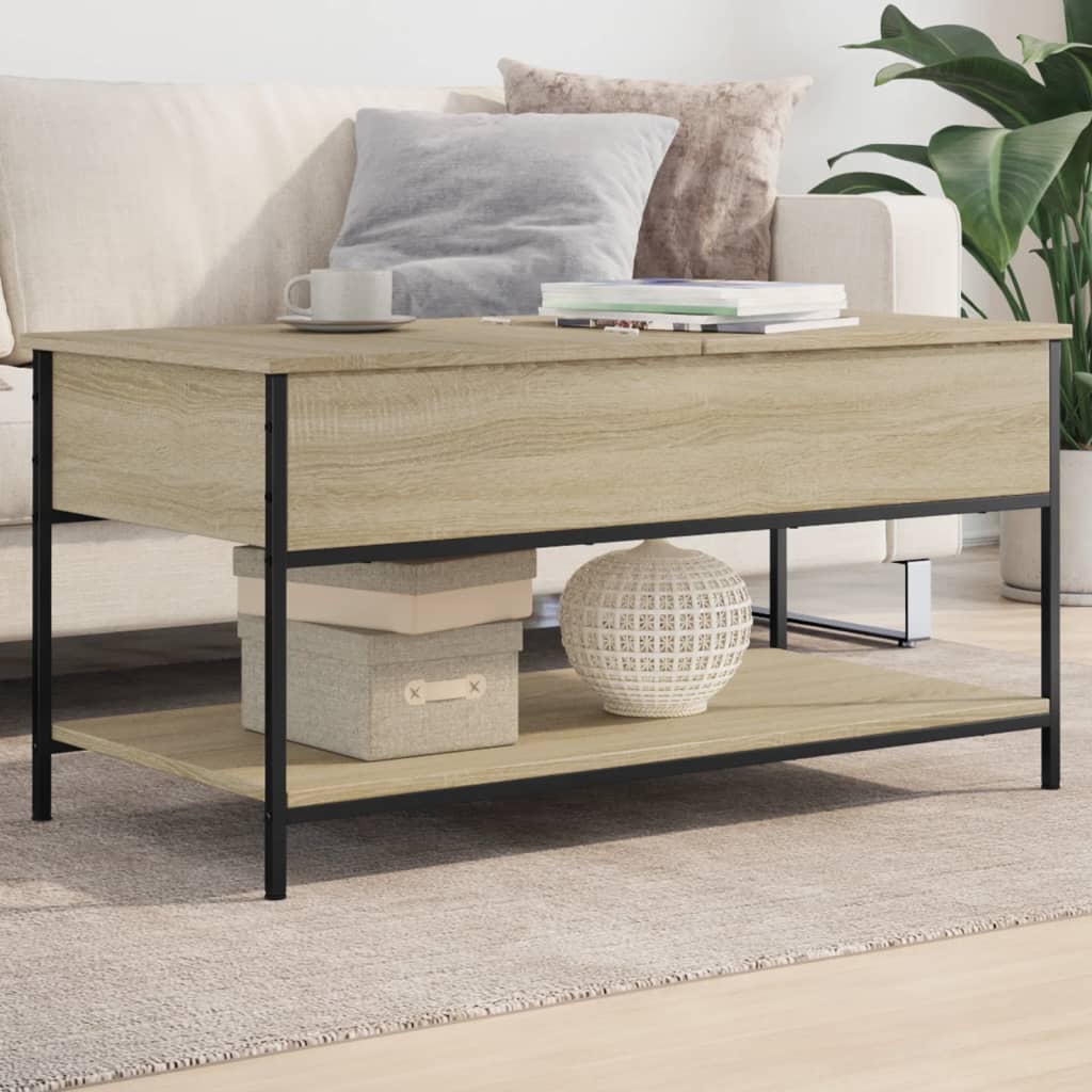 Coffee Table 100X50X50 Cm Engineered Wood And Metal
