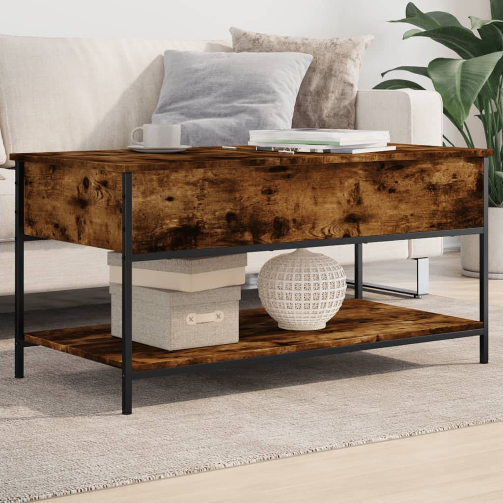 Coffee Table 100X50X50 Cm Engineered Wood And Metal