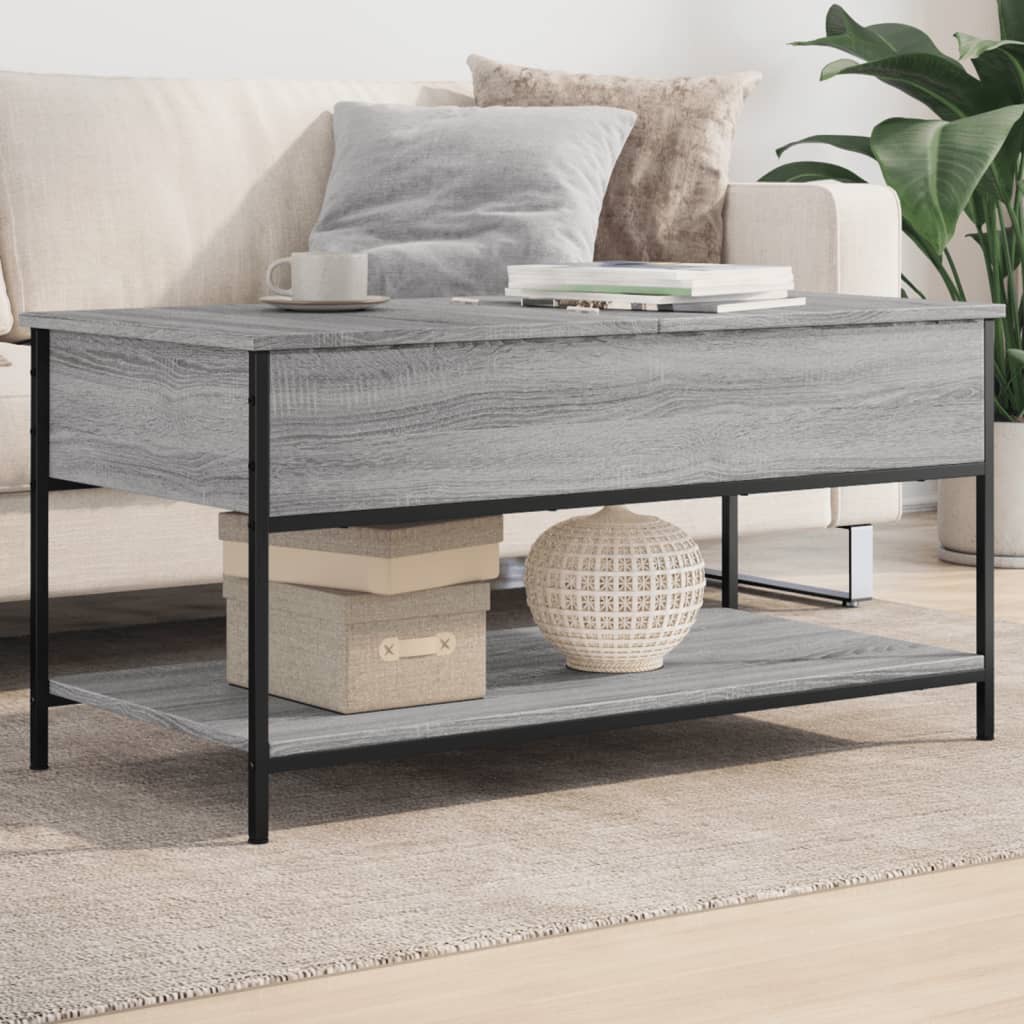 Coffee Table 100X50X50 Cm Engineered Wood And Metal