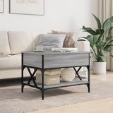 Coffee Table 70X50X50 Cm Engineered Wood And Metal