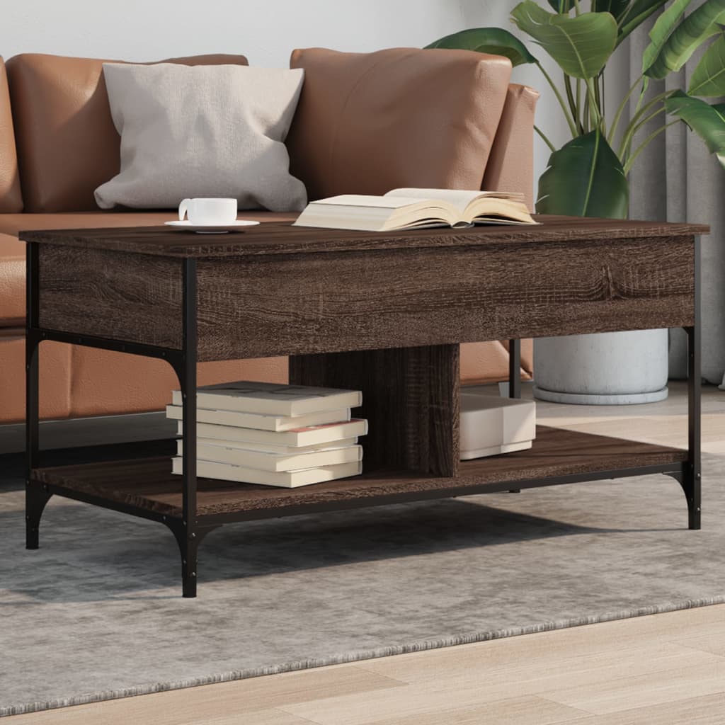 Coffee Table 70X50X50 Cm Engineered Wood And Metal