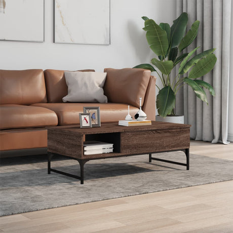 Coffee Table 100X50X35 Cm Engineered Wood And Metal