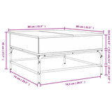 Coffee Table Engineered Wood And Metal