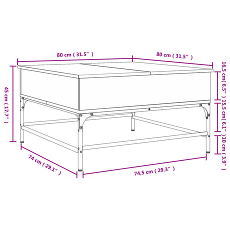 Coffee Table Engineered Wood And Metal