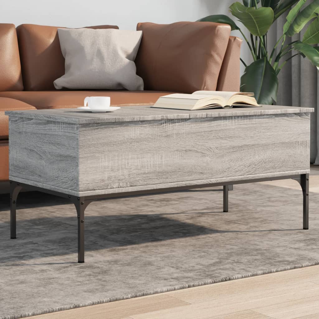 Coffee Table 100X50X45 Cm Engineered Wood And Metal