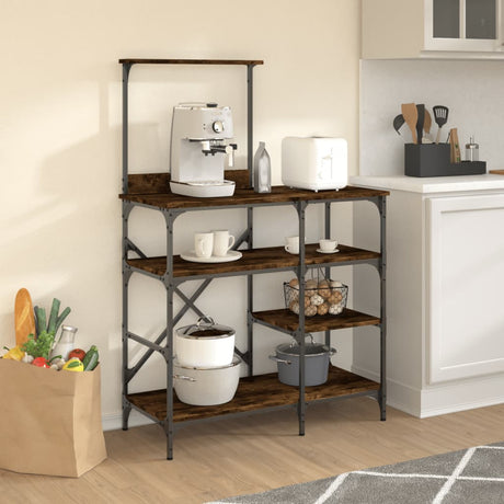Baker's Rack 90X40X132 Cm Engineered Wood And Metal