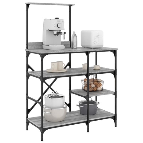 Baker's Rack 90X40X132 Cm Engineered Wood And Metal