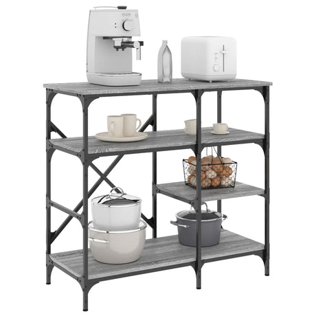 Baker's Rack Sonoma 90X40X84 Cm Engineered Wood And Metal