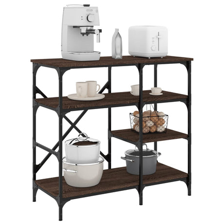 Baker's Rack Sonoma 90X40X84 Cm Engineered Wood And Metal