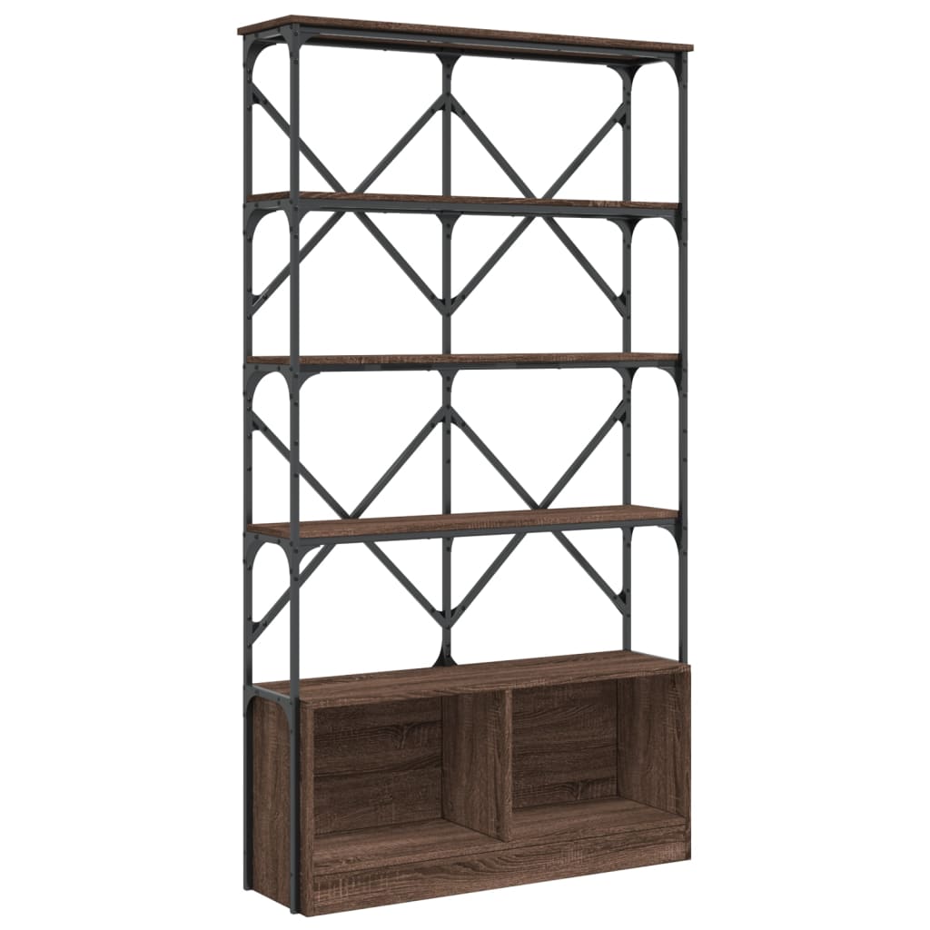 Bookcase 100X26X180 Cm Engineered Wood And Metal