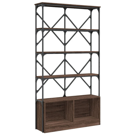 Bookcase 100X26X180 Cm Engineered Wood And Metal