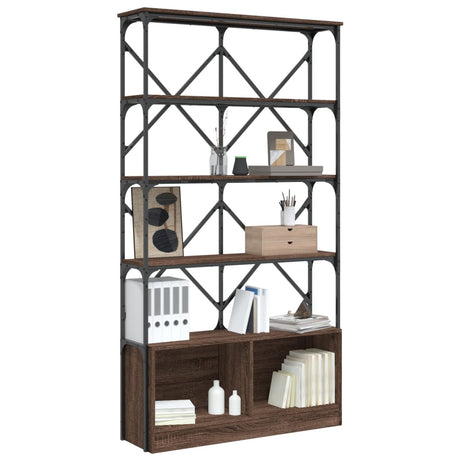 Bookcase 100X26X180 Cm Engineered Wood And Metal