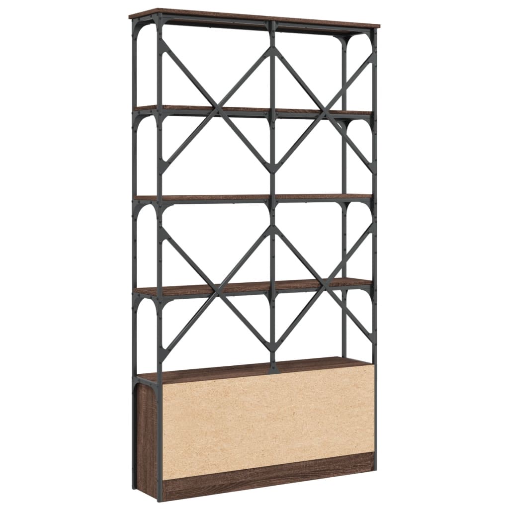 Bookcase 100X26X180 Cm Engineered Wood And Metal