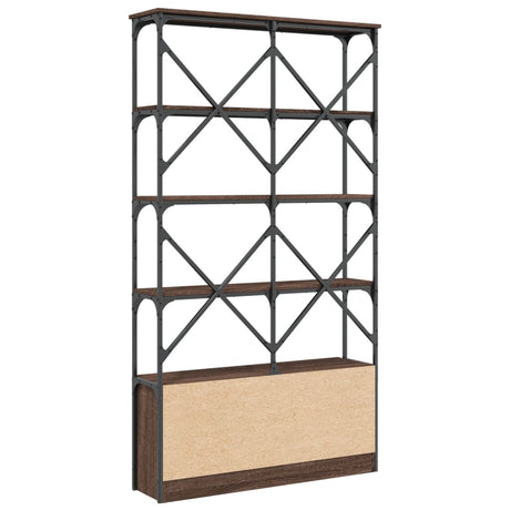 Bookcase 100X26X180 Cm Engineered Wood And Metal