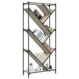 Bookcase 79X30X180 Cm Engineered Wood And Metal